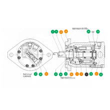 Motor hidráulico de pistão axial série A10FM14-52R-VCC66N002 Rexroth A10FM A10FM14 A10FM18 A10FM21 A10FM23 série